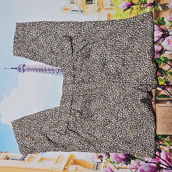 Banana Republic Animal Print Belted Pants Size XS - Picture 6 of 7